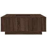vidaXL Table basse chêne marron 100x100x40 cm bois d'ingénierie