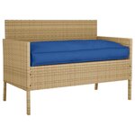 vidaXL Coussin pour assise / dossier de palette avec oreiller Bleu royal