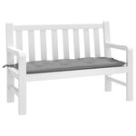 vidaXL Coussin de banc de jardin gris 120x50x7 cm tissu oxford