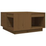 vidaXL Table basse Marron miel 60x61x32 5 cm Bois massif de pin