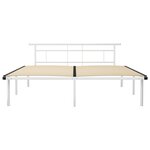 vidaXL Cadre de lit sans matelas blanc métal 180x200 cm