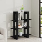 vidaXL Bibliothèque/Séparateur de pièce Noir 100x30x123 5 cm