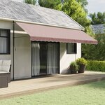 vidaXL Tissu de remplacement de cantonnière d’auvent rayure marron 5 m