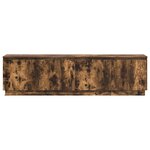 vidaXL Meuble TV avec LED chêne fumé 180x38x49 cm bois d'ingénierie