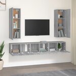 vidaXL Ensemble de meubles TV 5 Pièces Sonoma gris Bois d'ingénierie