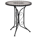 vidaXL Mobilier de bistro 3 Pièces mosaïque Carreaux céramiques Gris
