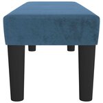 vidaXL Banc Bleu foncé 100x30x30 cm Velours