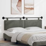 vidaXL Tête de lit suspendue Tissu en velours côtelé