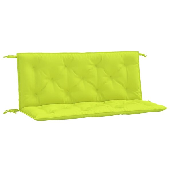 vidaXL Coussin de banc de jardin vert vif 120x(50+50)x7cm tissu oxford