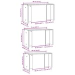 vidaXL Tables gigognes 3 Pièces chêne artisanal bois d'ingénierie