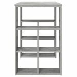 vidaXL Bureau avec étagère Gris 90 x 50 x 75 cm Bois d'ingénierie