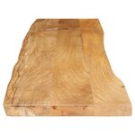 vidaXL Dessus de table 180x40x2 5 cm bord vivant bois massif manguier