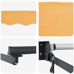 vidaXL Auvent rétractable électrique Sable 100 Polyester et Aluminium