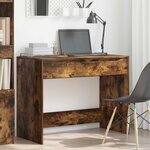 vidaXL Bureau avec tiroir avec tiroir Chêne Fumé 100 x 50 x 78 cm