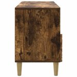 vidaXL Meuble TV 102 x 34 5 x 50 cm Chêne fumé Bois d'ingénierie