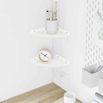 vidaXL Étagère flottante avec étagère 2 Pièces Blanc 18 x 18 x 2 cm