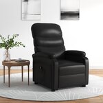 vidaXL Fauteuil Noir Similicuir