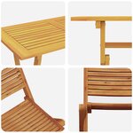 vidaXL Ensemble de Salle à Manger de Jardin de 5 Pièces en Bois Massif d'Acacia