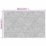 vidaXL Tapis lavable antidérapant 190x300 cm gris