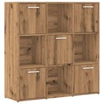 vidaXL Bibliothèque chêne artisanal 90x28x90 cm bois d'ingénierie
