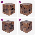 vidaXL Tabouret Bois de teck massif