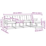 vidaXL Ensemble de canapés d'extérieur 5 pc Naturel et Crème