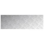 vidaXL Plaques à damier 2 Pièces Argent 90 x 30 cm Aluminium