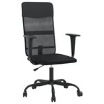 vidaXL Chaise de bureau réglable en hauteur noir