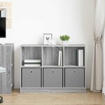 vidaXL Buffet avec tiroir Gris Sonoma 102 x 32 x 73 5 cm