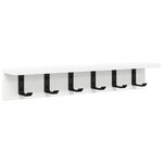 vidaXL Porte-manteau mural Blanc 60 x 10.5 x 10.5 cm Bois d'ingénierie