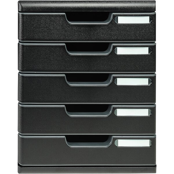 Module De Classement Modulo Ecoblack 5 Tiroirs Fermés - Noir - Exacompta