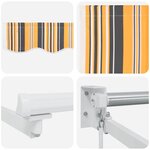 vidaXL Auvent Rétractable Multicolore 450 × 300 cm Polyester et métal