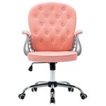 vidaXL Chaise de bureau pivotante Rose Similicuir