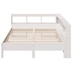 vidaXL Lit bibliothèque sans matelas blanc 140x190 cm bois pin massif