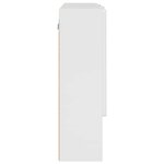 vidaXL Armoire Miroir Blanc brillant 80 x 17 x 55 cm Bois d'ingénierie