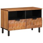 vidaXL Meuble TV avec tiroir Finition Acacia Brun 70 x 33 x 46 cm