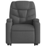 vidaXL Fauteuil inclinable électrique gris foncé tissu