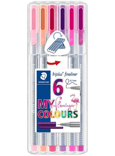 étui de 6 Fineliner triplus 'MY flamingo COLOURS' STAEDTLER