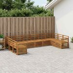 vidaXL Ensemble de canapé d'angle 7 Pièces Naturel Bois d'Acacia Massif