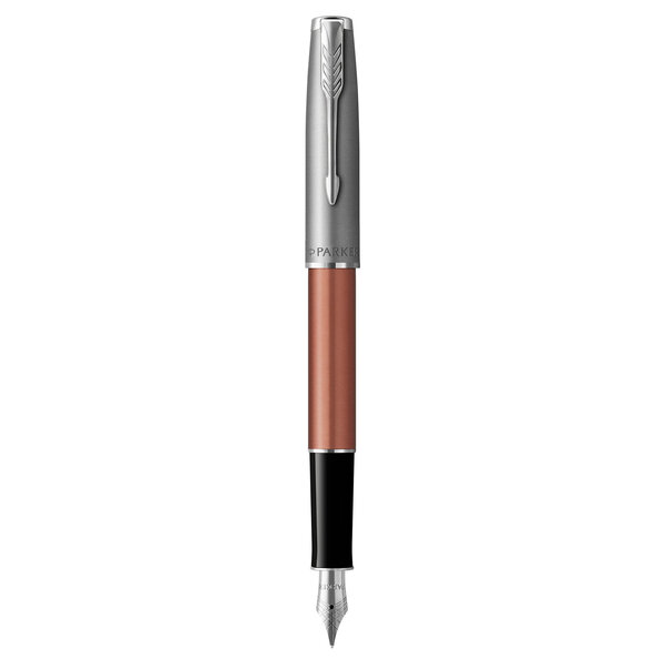 Parker sonnet essentiel stylo plume  orange  plume moyenne  encre noire  coffret cadeau
