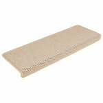 vidaXL Tapis d'escalier autocollants 15 Pièces 65x21x4 cm Berber