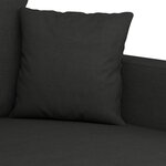vidaXL Ensemble de canapés 3 Pièces avec coussins noir tissu