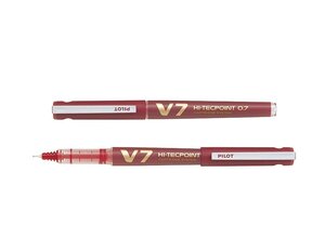 Roller Rechargeable Hi-TechPoint V7 Begreen Pointe Moyenne Encre liquide Rouge PILOT
