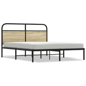 vidaXL Cadre de lit sans matelas 150x200 cm chêne sonoma