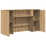vidaXL Bureau réception chêne artisanal 180x50x103 5cm bois ingénierie