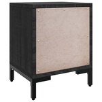 vidaXL Tables de chevet 2 Pièces Noir 36x30x45 cm Bois de pin massif