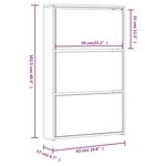 vidaXL Armoire à chaussures avec miroir 3 niveaux Noir 63x17x102 5 cm