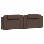 vidaXL Cadre de lit avec tête de lit Marron 180x200 cm Similicuir
