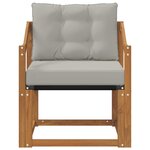 vidaXL Canapé d’extérieur Bois d'Acacia Massif Gris Naturel et Clair