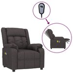 vidaXL Fauteuil électrique de massage Marron foncé Tissu